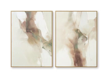 Brettwarth - Wall Art Set (Set of 2) - Green / Blue / Yellow