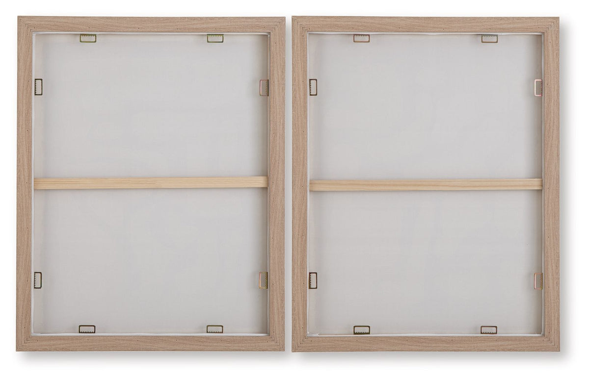 Waldett - Wall Art Set (Set of 2) - Beige / White