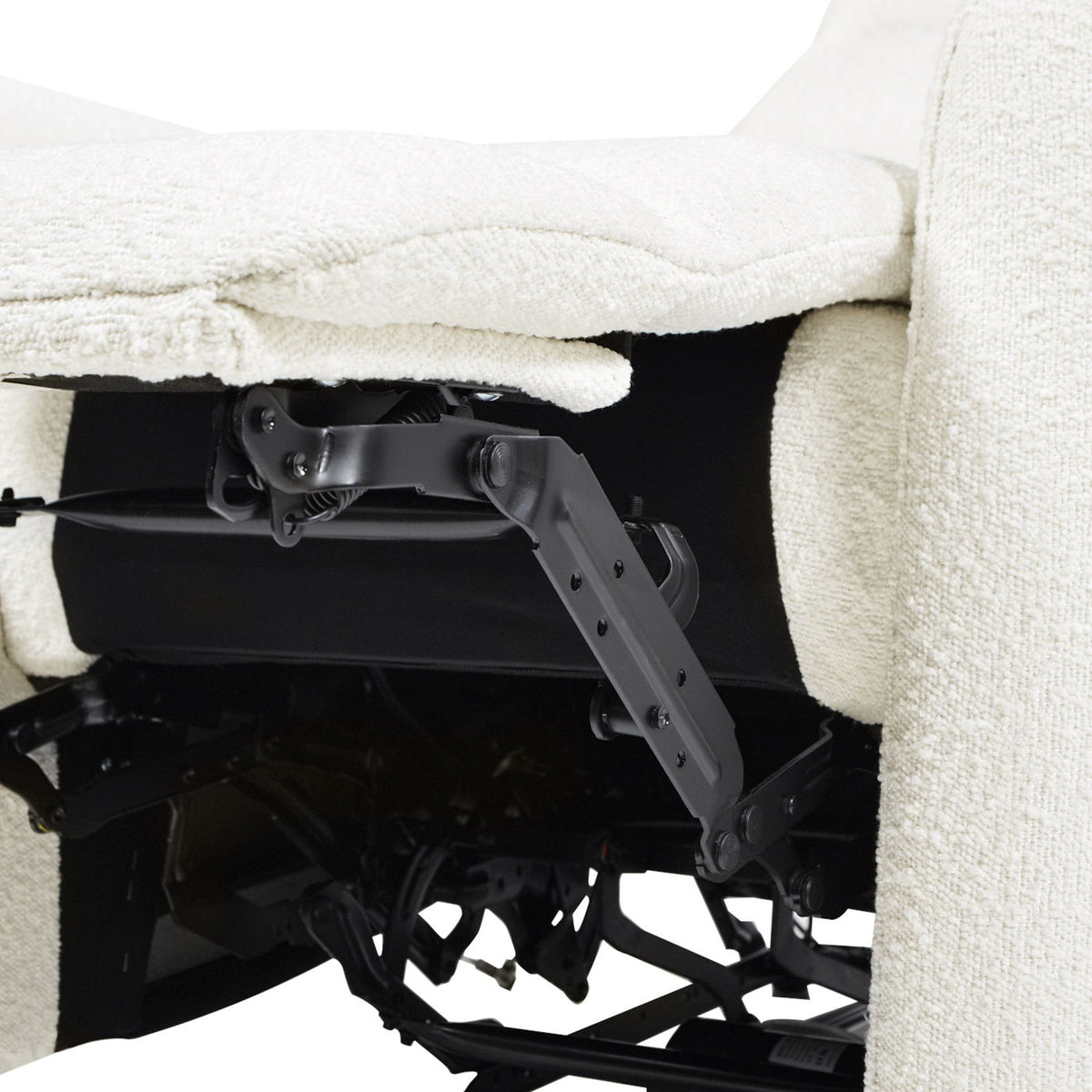 Bloomy - High Back Power Recliner Motion Chair - Chiffon White