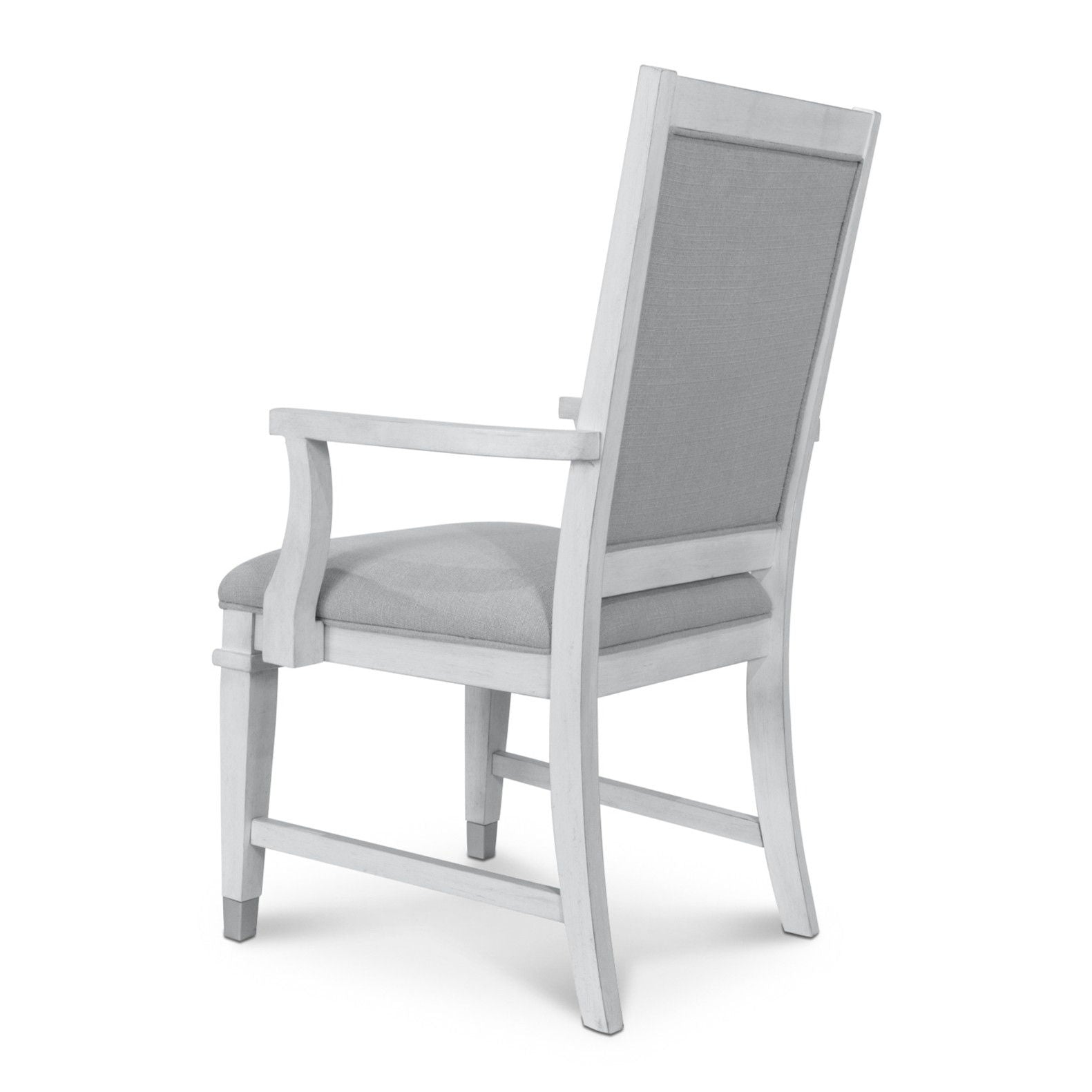 Point Breeze - Upholstered Arm Chair (Set of 2) - Fresh White / Gray