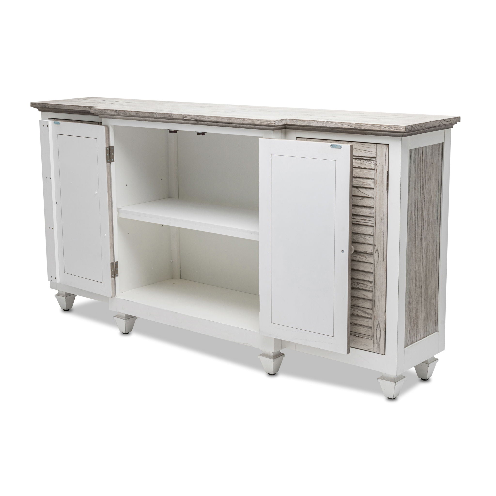 Islamorada - 4-Door Credenza - Dapple Gray / Blanc