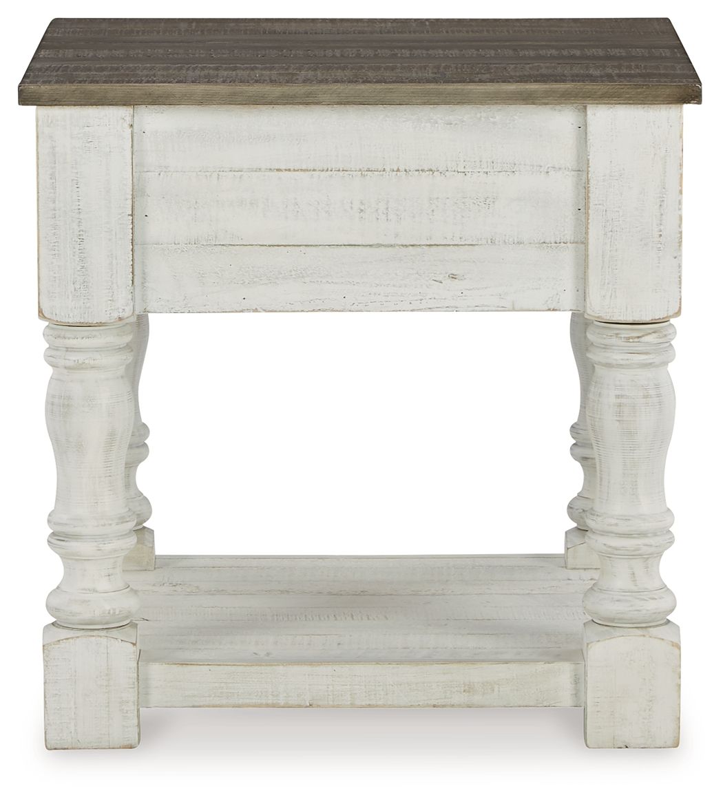 Havalance - Square End Table - White / Gray