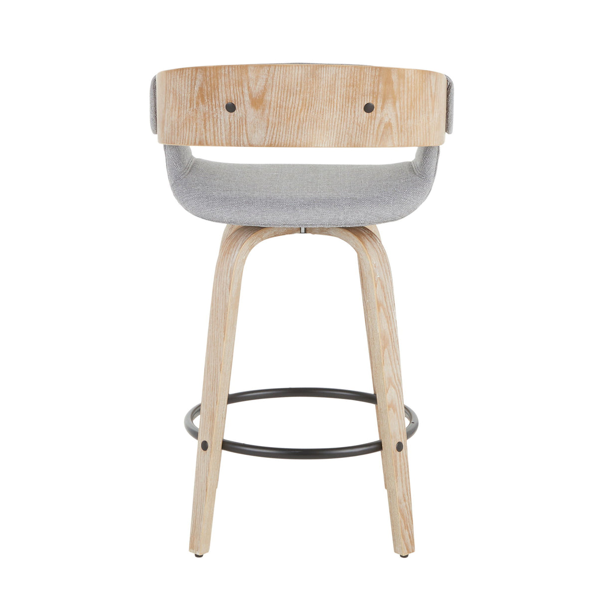 Elisa - Farmhouse Counter Stool (Set of 2) - Gray