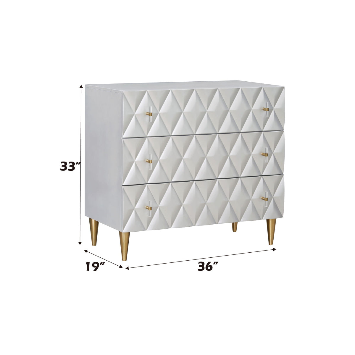 Anson - Console Cabinet - Champagne / Silver