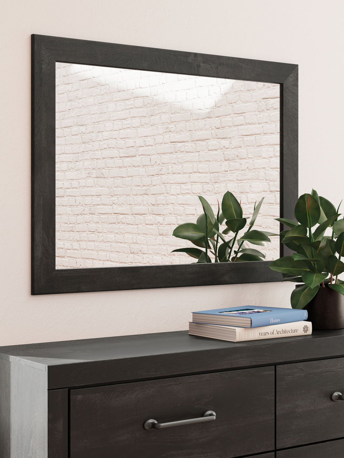 Hollivern - Dresser And Mirror - Dark Gray