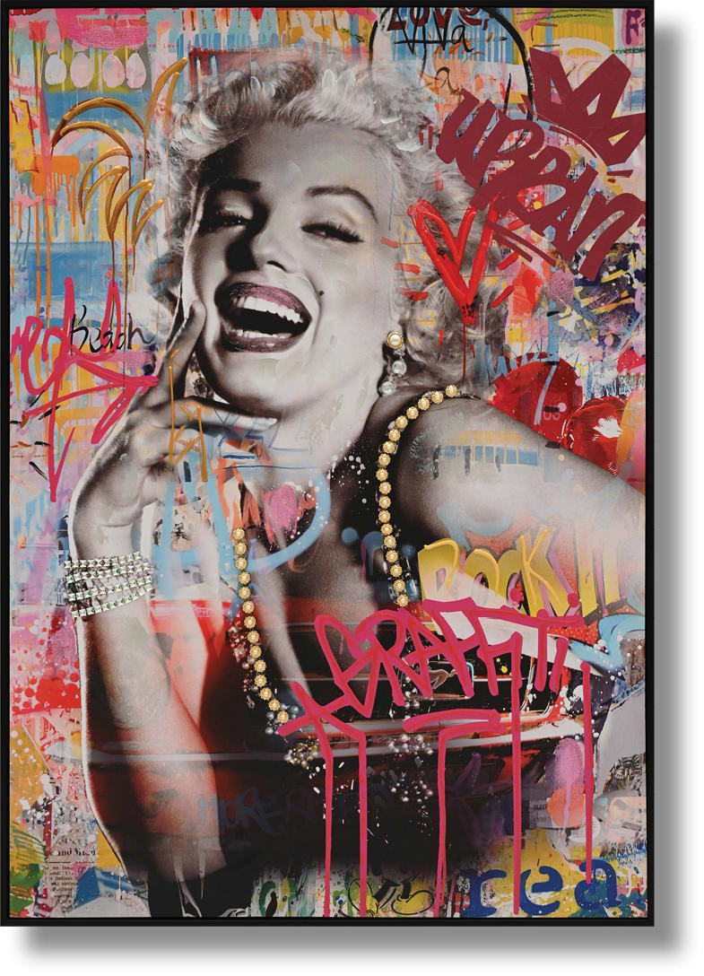 Vivid Popstar Mirth - 28" x 40" Framed Wall Art - Red