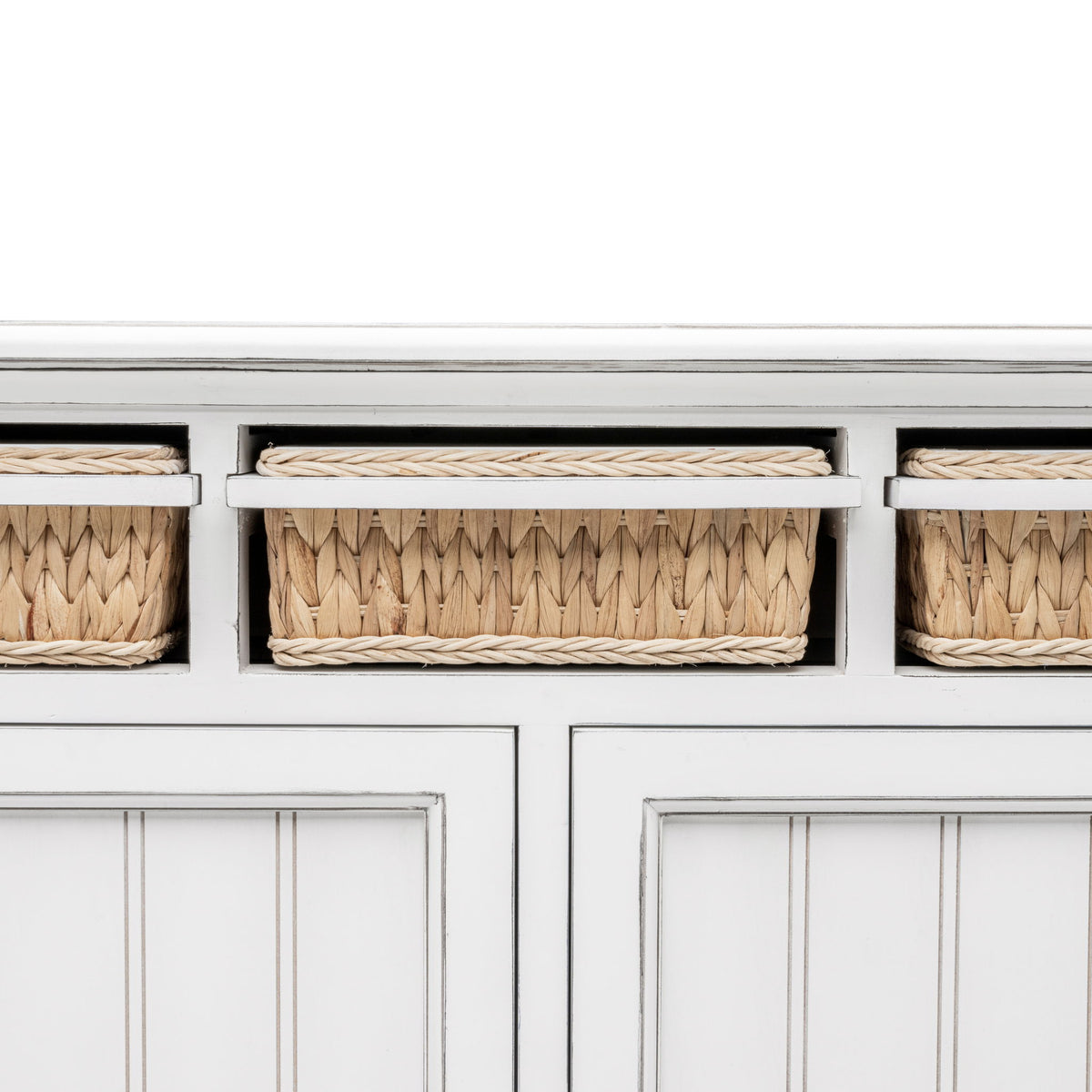 Monaco - Entry Cabinet With Baskets - Blanc