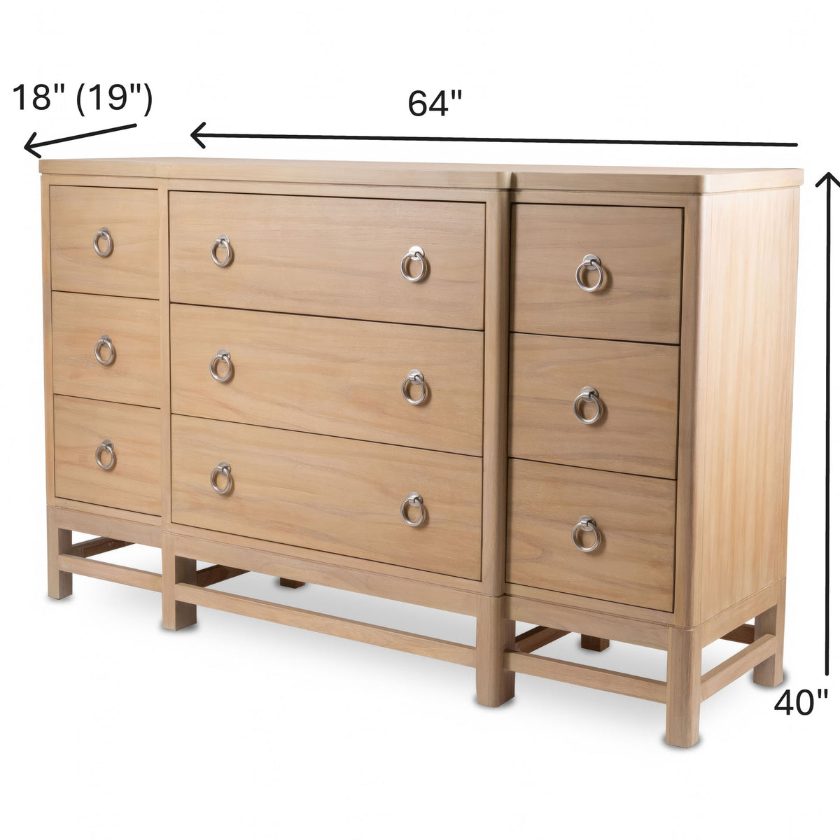 Monterey - 9 Drawer Dresser - Sandstone