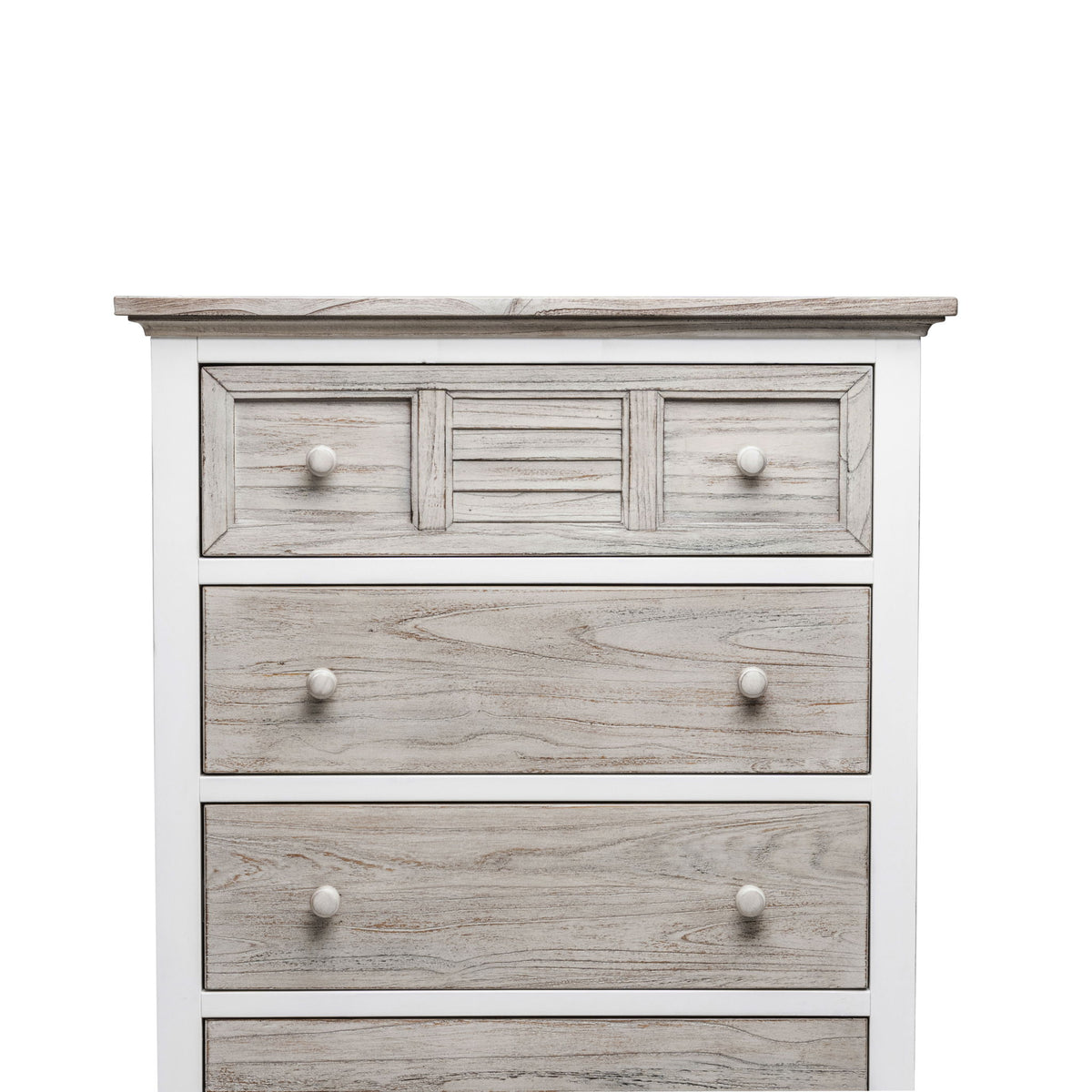 Islamorada - 5 Drawer Chest - Dapple Gray / Blanc