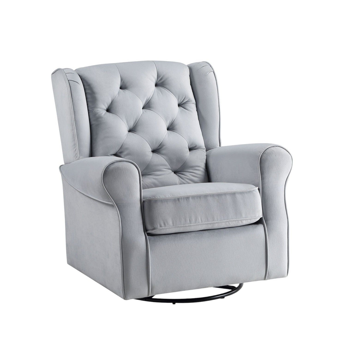 Glider Chair With Swivel - Gray