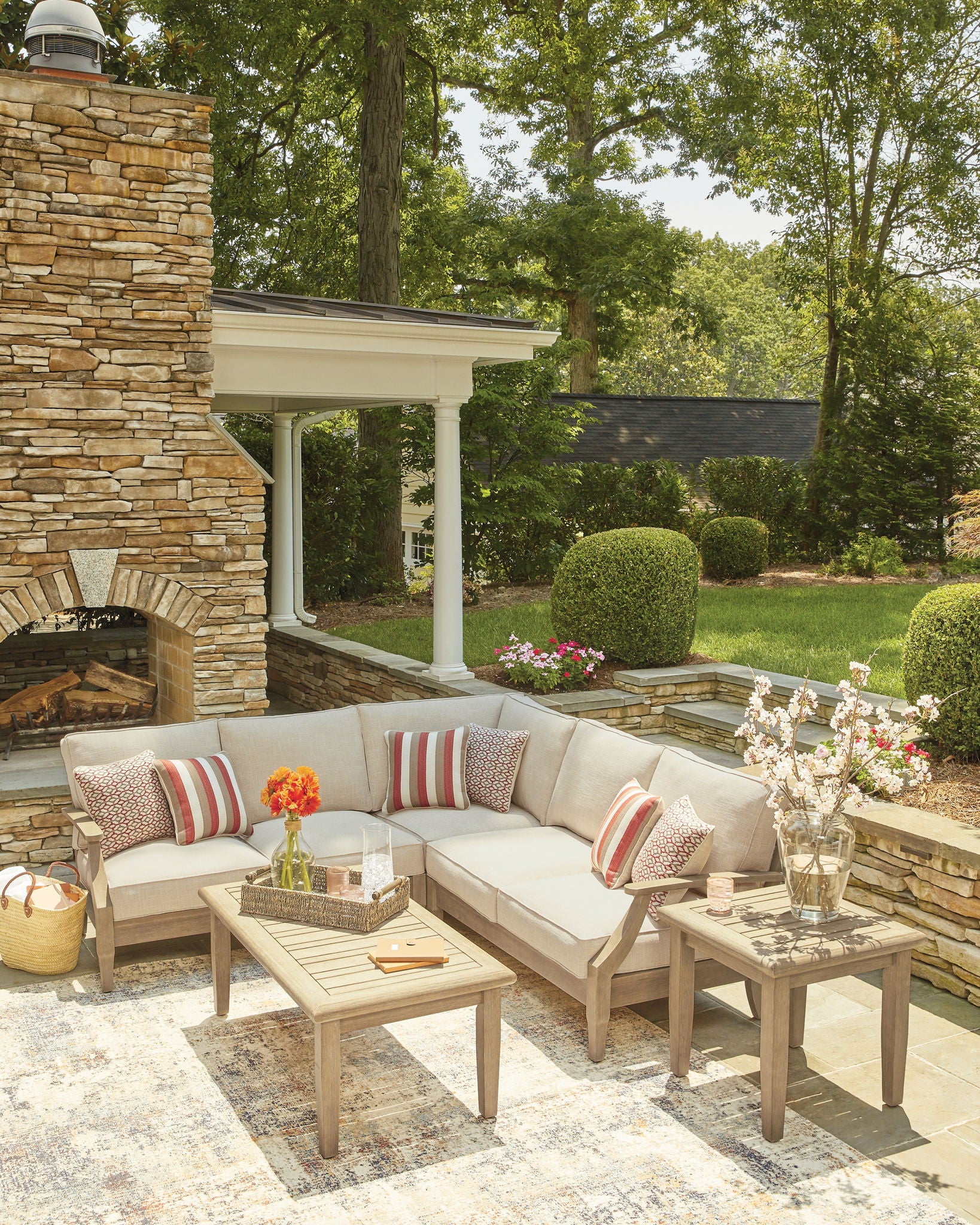 Clare View - 3-Piece Outdoor Sectional - Beige