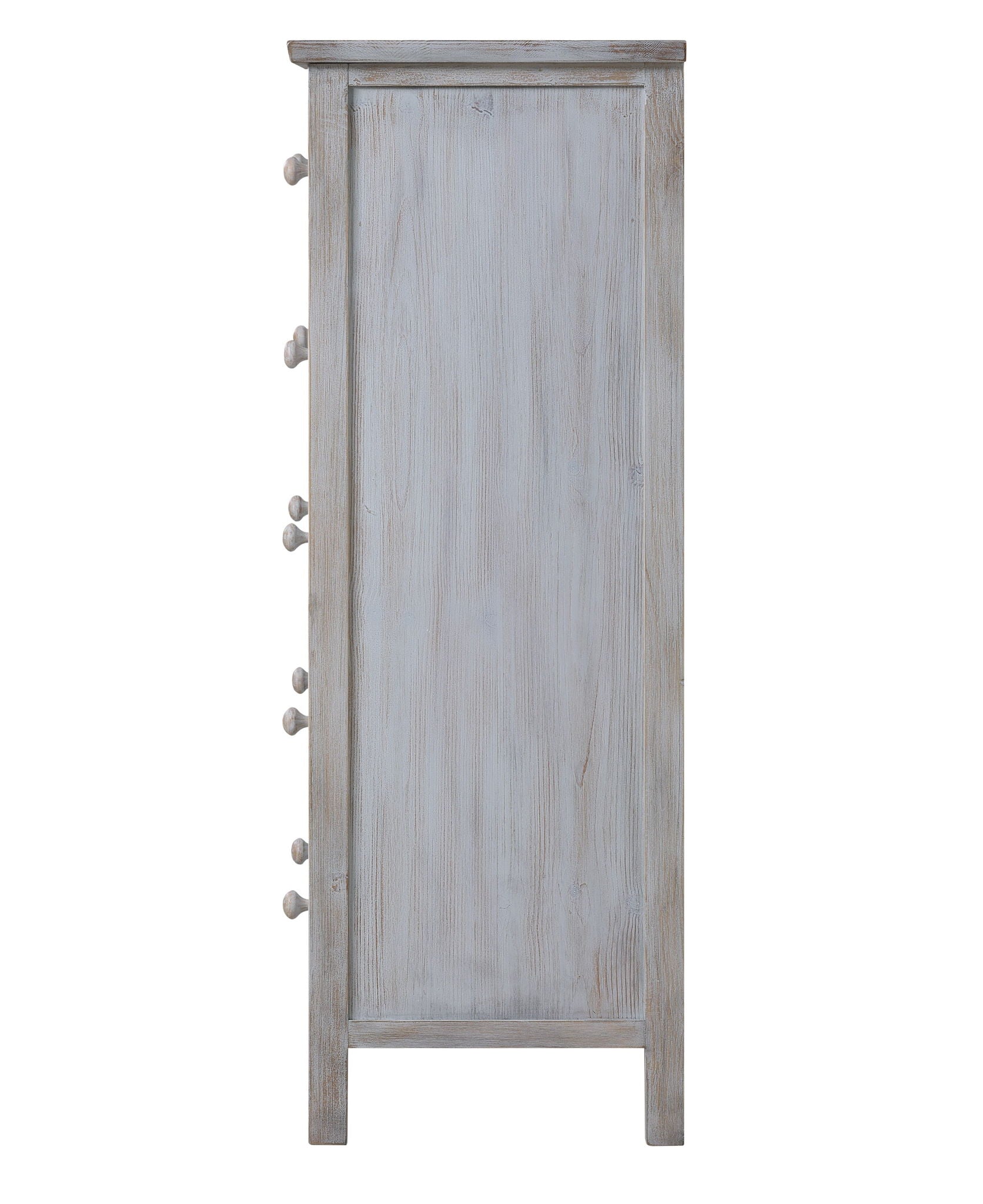 Geneva - 5 Drawer Chest - Distressed White