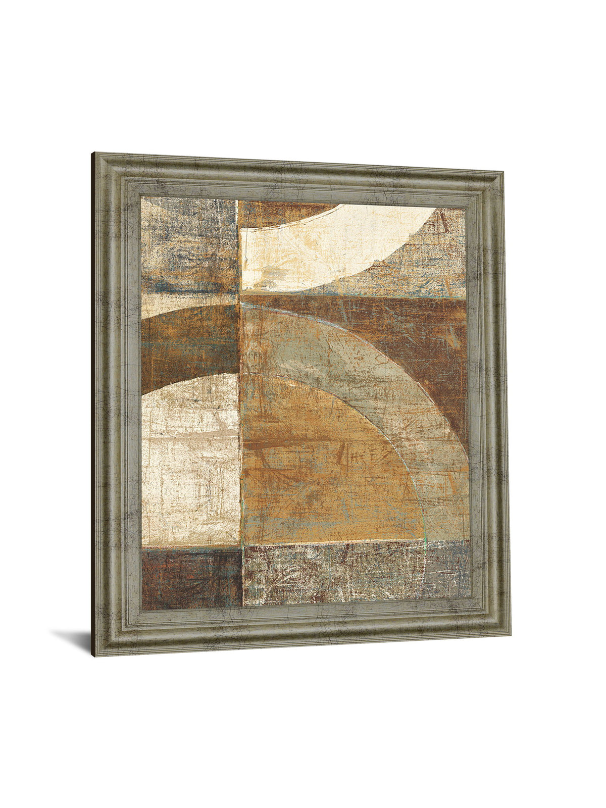 Rustic Arc Mosaic - 28" x 34" Framed Wall Art - Light Brown