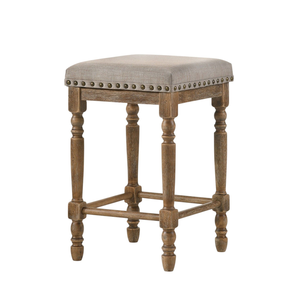 Farsiris - Weathered Counter Height Stool (Set 2) - Beige
