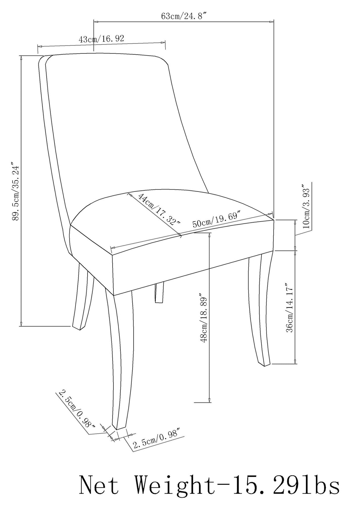 Walden - Deluxe Dining Chair (Set of 2) - Gray