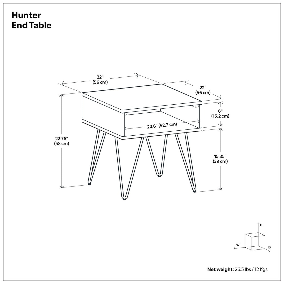 Hunter - End Table - Wood