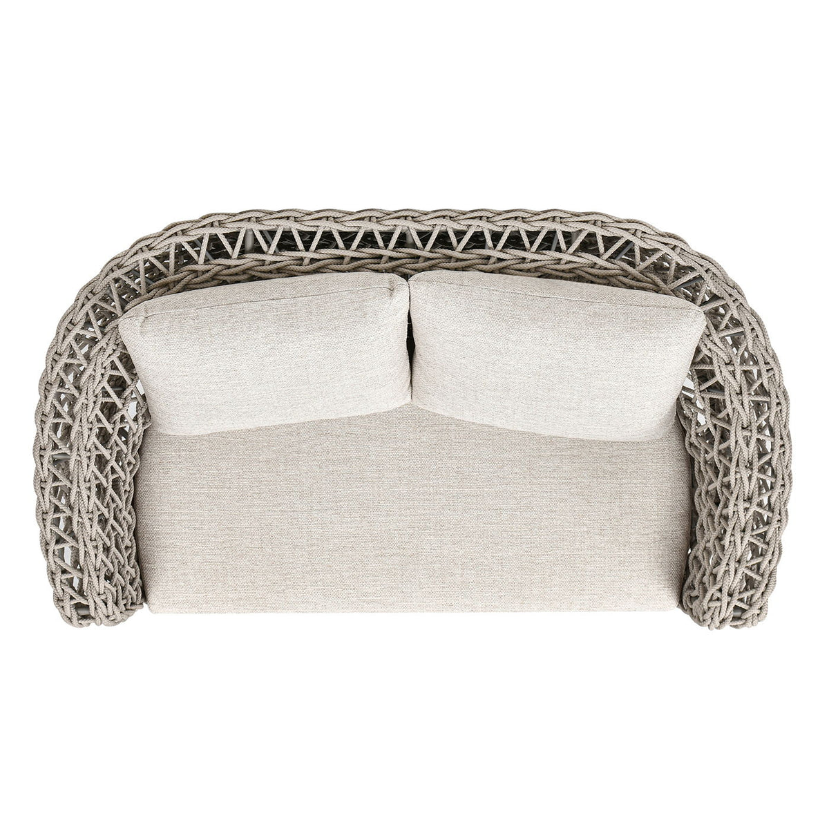 Everly - Frame Barrel Deep Seating Patio Loveseat Sofa Axroma Olefin - Beige