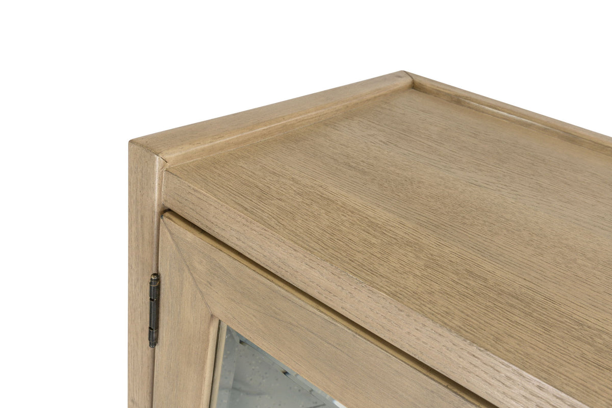 Rio Vista - Woven Mirrored Door Chest - Muted Earth Tones / Clay