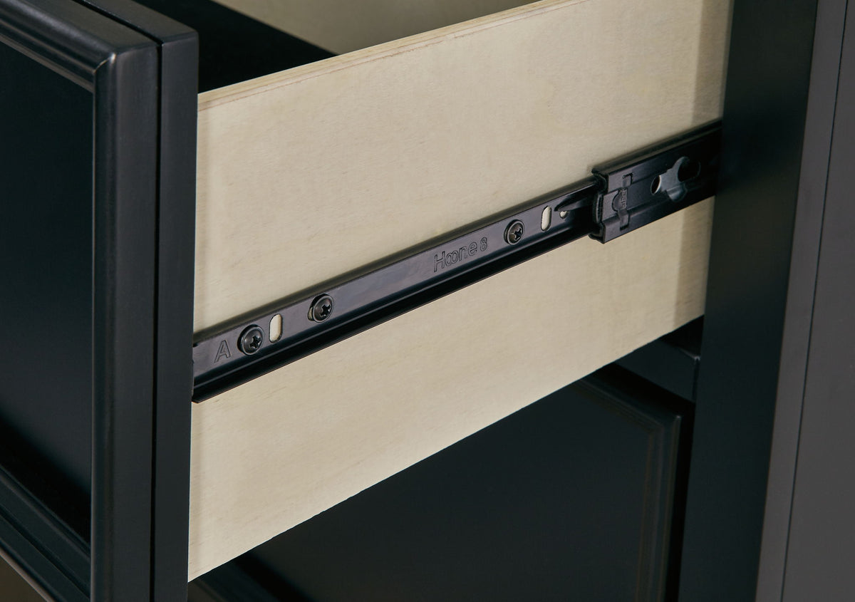 Lanolee - Dresser And Mirror - Black