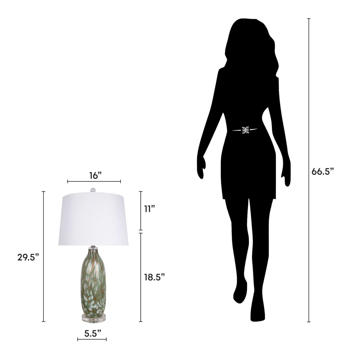 "Verdant Glow" Art Glass Table Lamp (Set of 2) - Green Art Glass