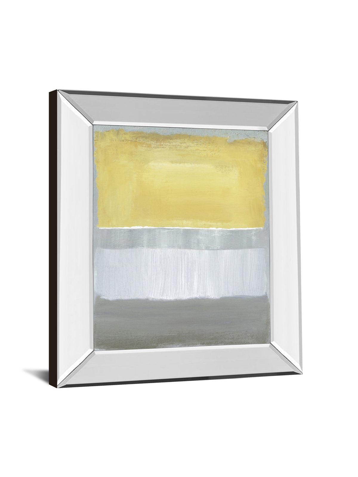 Halflight I By Caroline Gold - Mirror Framed Print Wall Art - Yellow