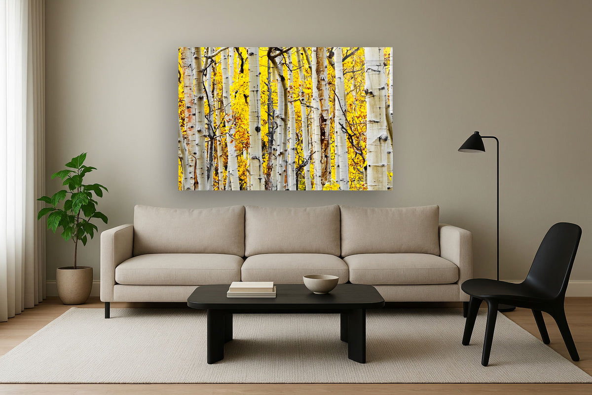 Tempered Glass With Foil - Yellow Aspen - Yellow