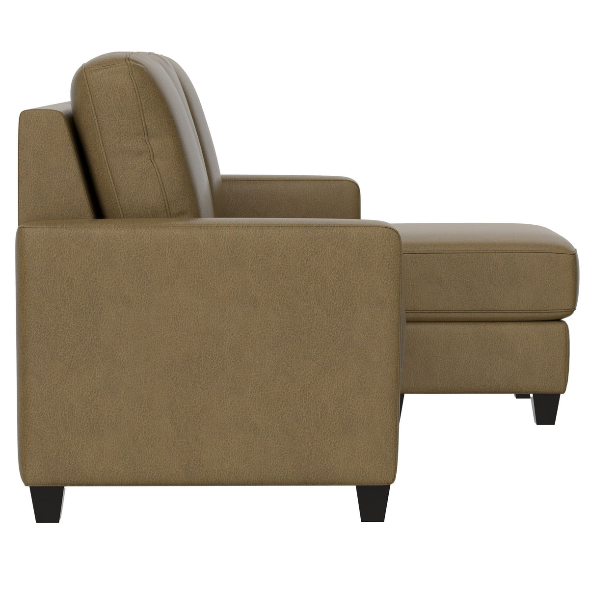 2 Piece Sofa With Chaise, Comfortable Seating For 3, Tapered Feet, USB Charging Console - Brown