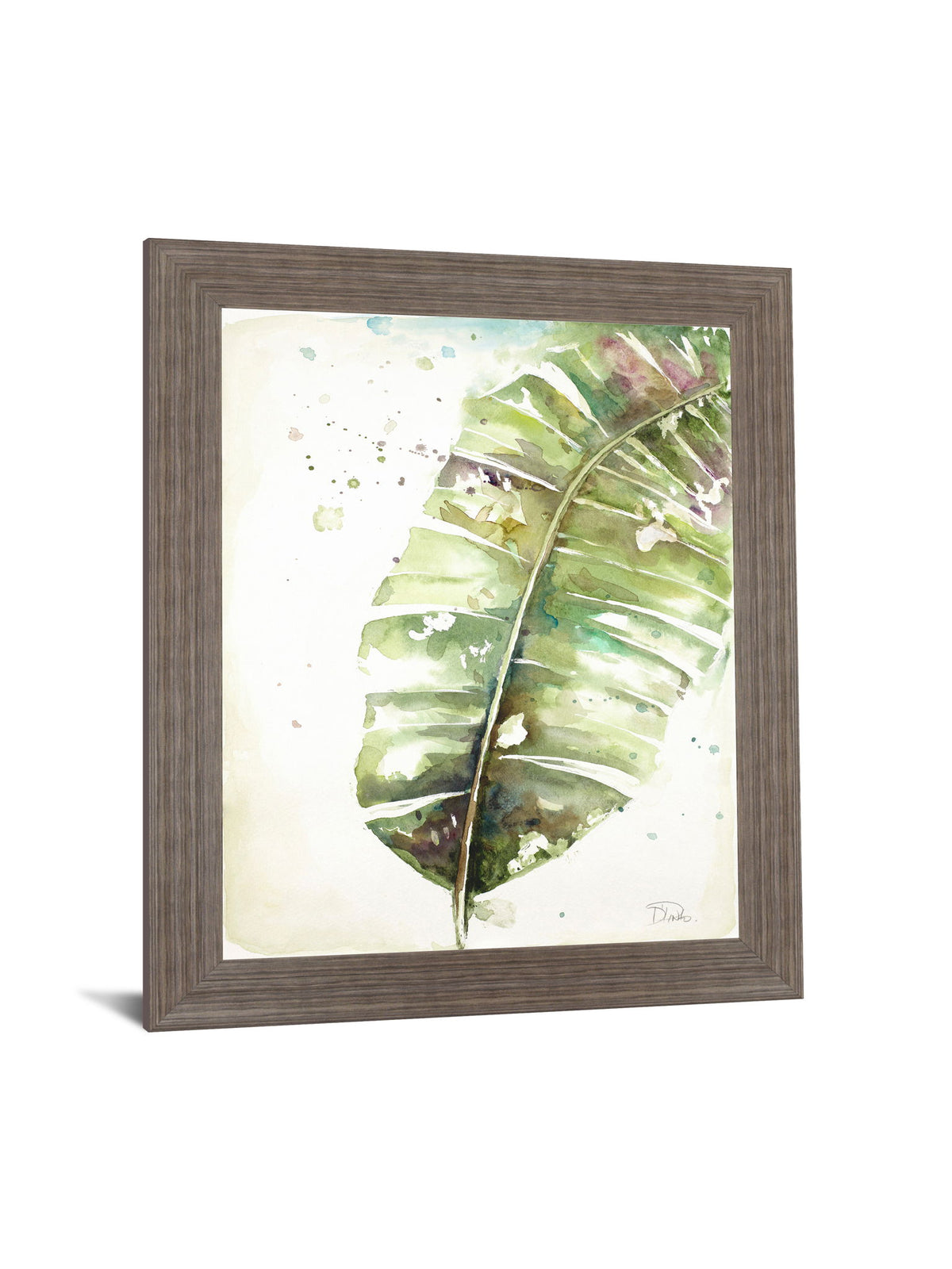 Verdant Splash - 28" x 34" Framed Wall Art - Green
