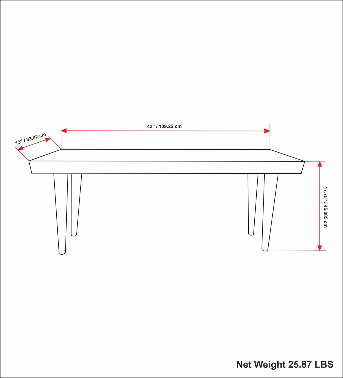 Durham - Bench - Distressed Natural