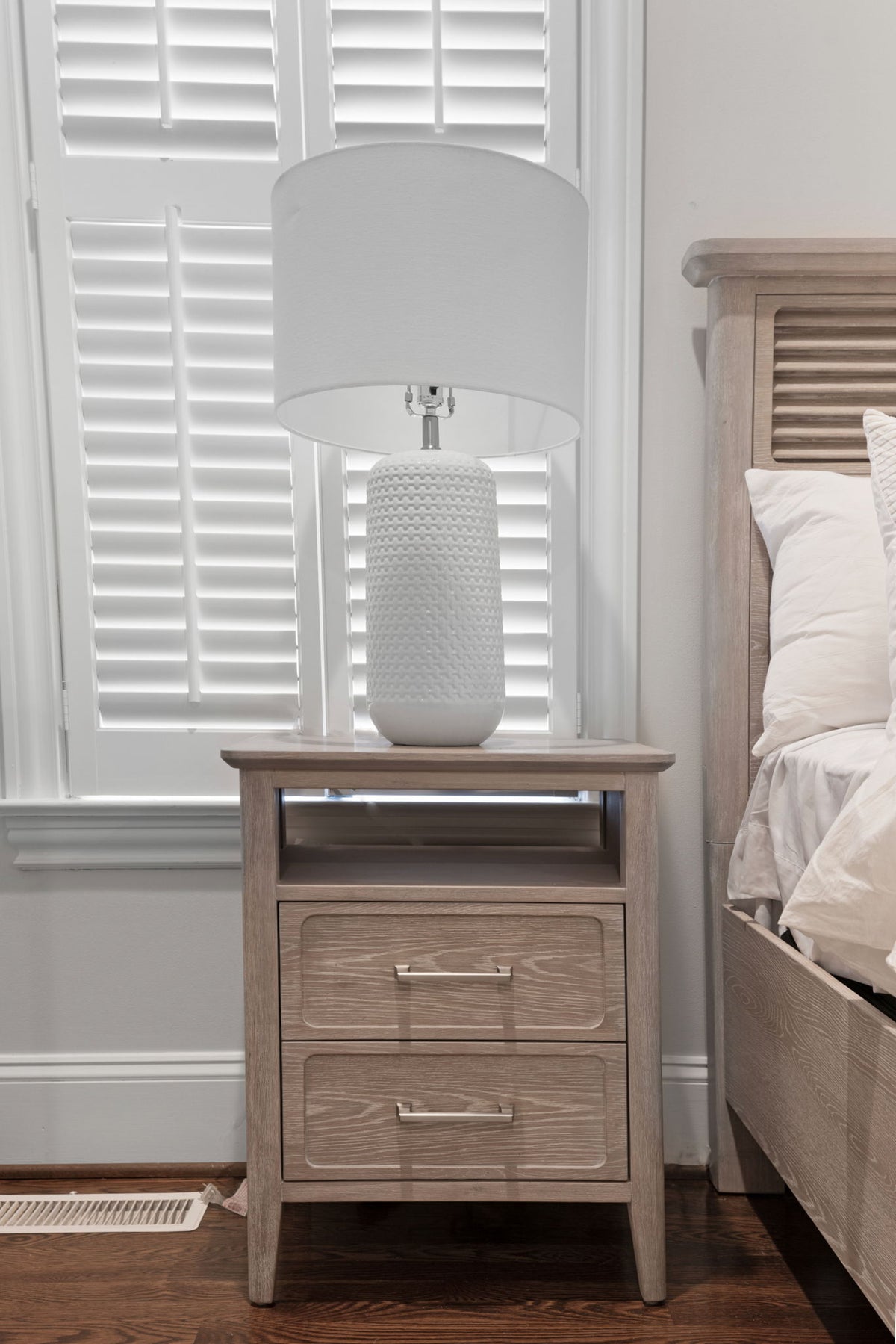 Cape May - 2 Drawer Nightstand With USB-A And USB-C Port - Glazed Driftwood