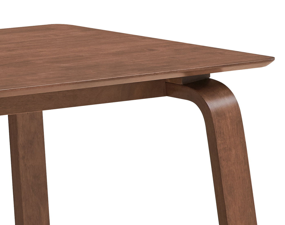 Ginny - 5 Piece With Side Chairs Dining Room Set - Walnut