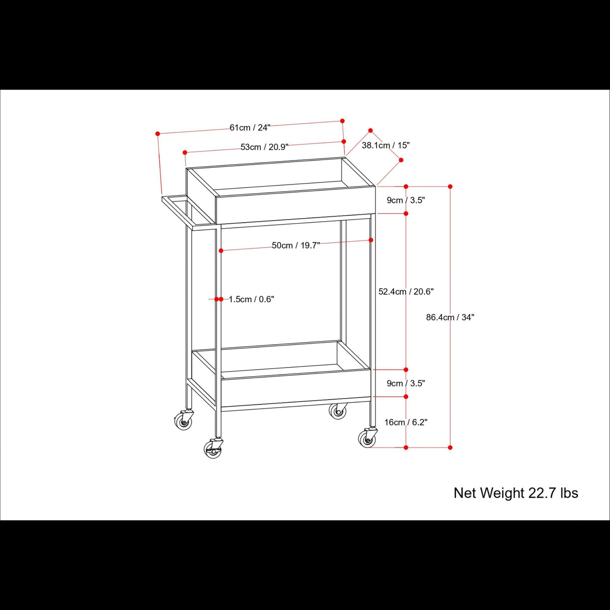 Simons - Bar Cart - Natural