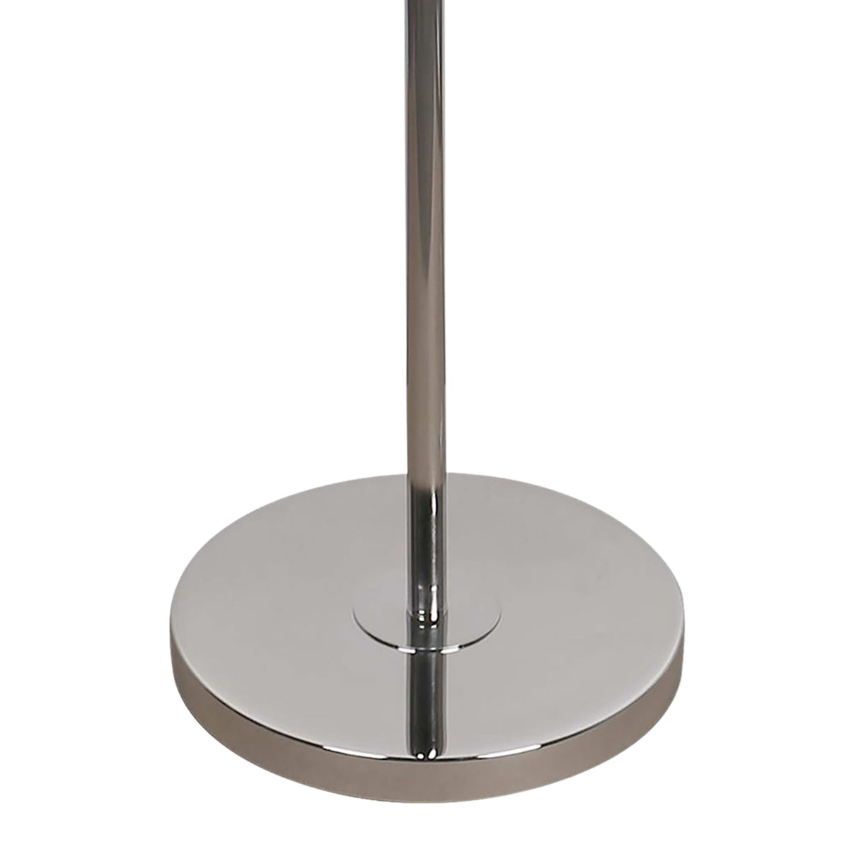 "Crystal Elegance I" Metal Floor Lamp - Polished Nickel / Clear Crystal