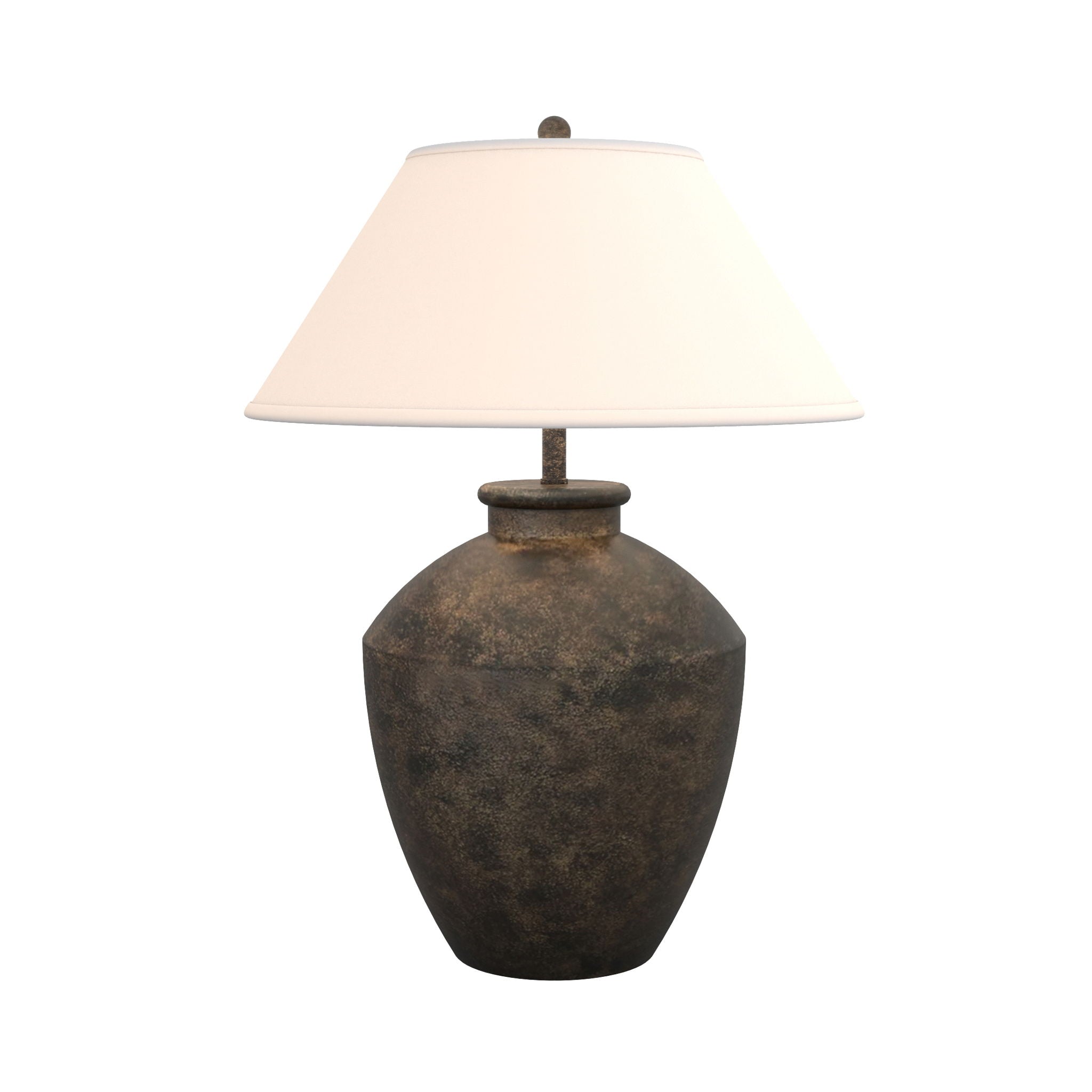 Terracotta - Resin Table Lamp - Black / Bronze