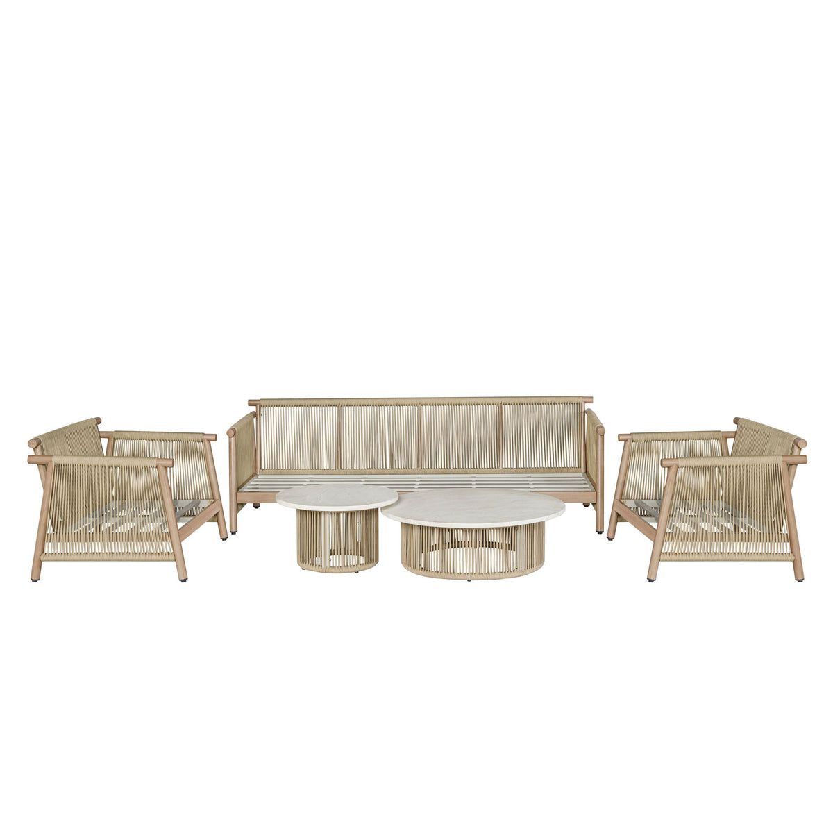 Zira - 5 Piece Patio Sofa Set - Beige
