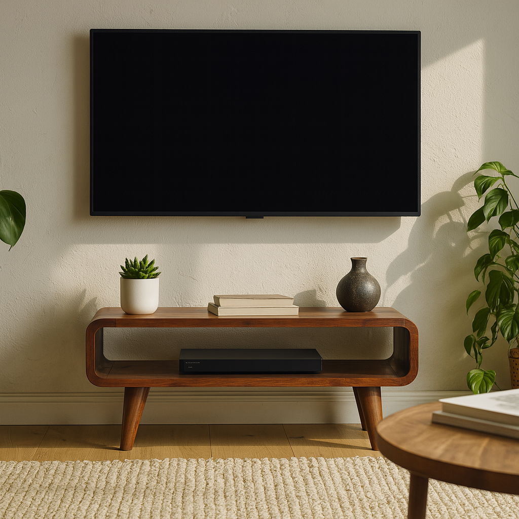 Solid Wood Open Media Unit