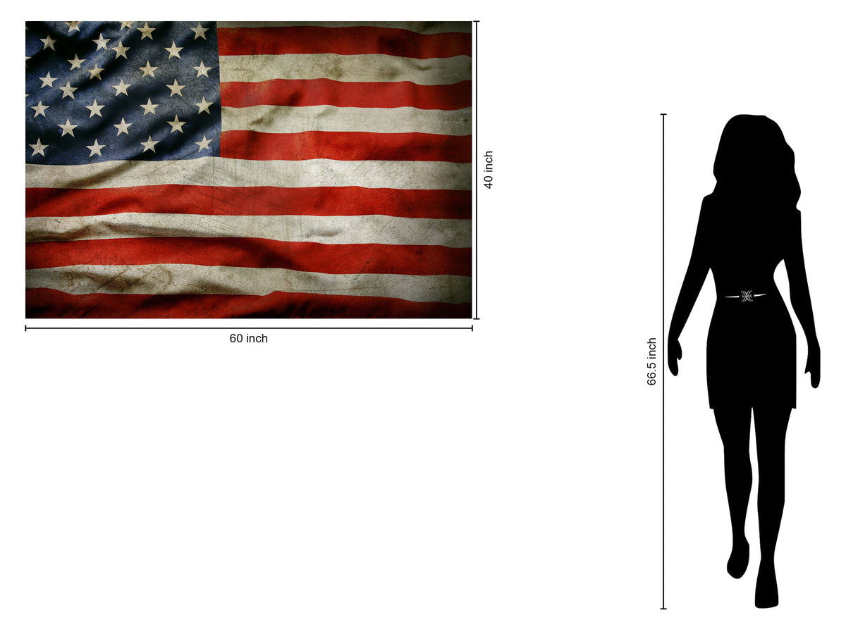 Temp Glass With Foil - USA Flag - Red