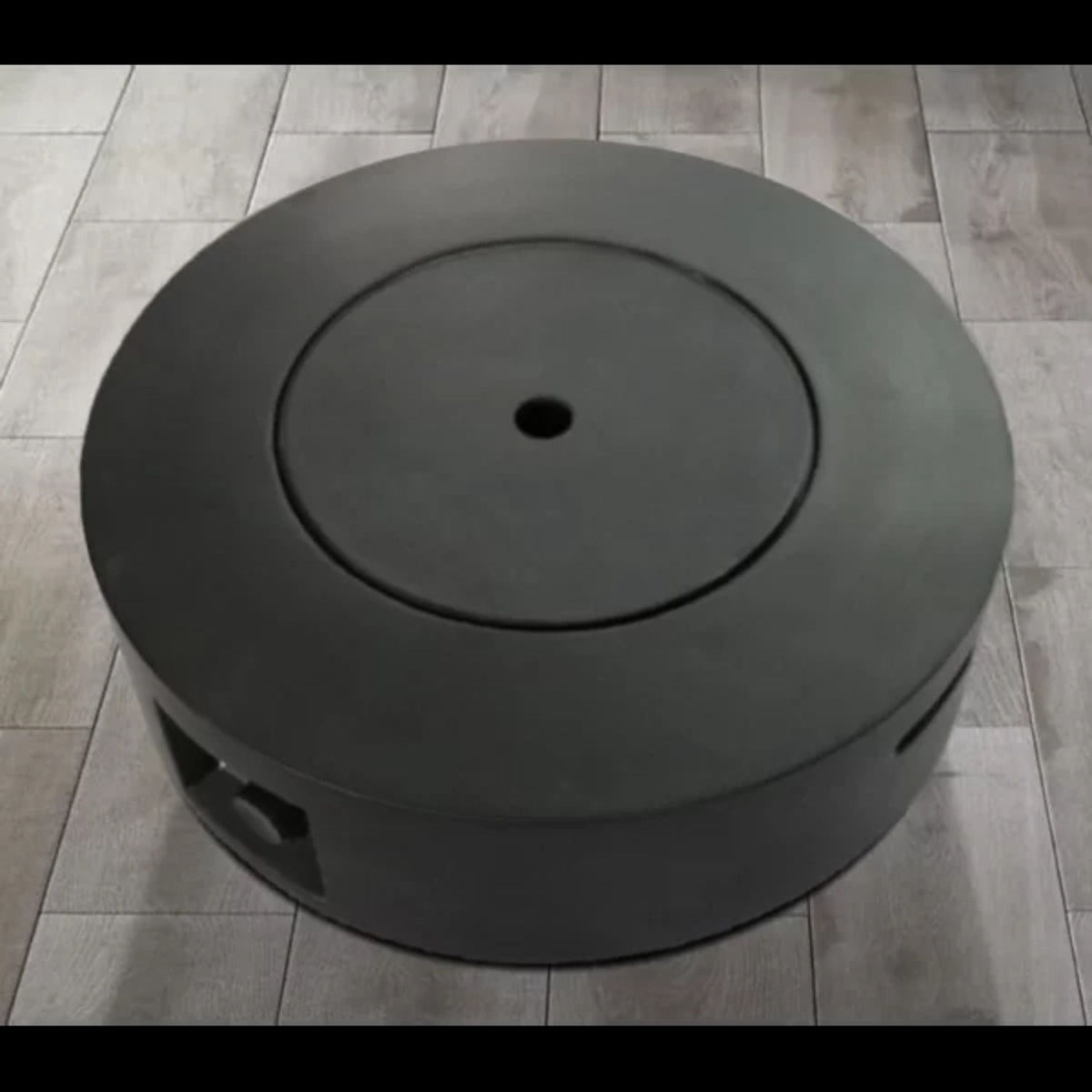 Fibre Reinforced Propane Gas Outdoor Fire Pit Table With Lid - Charcoal