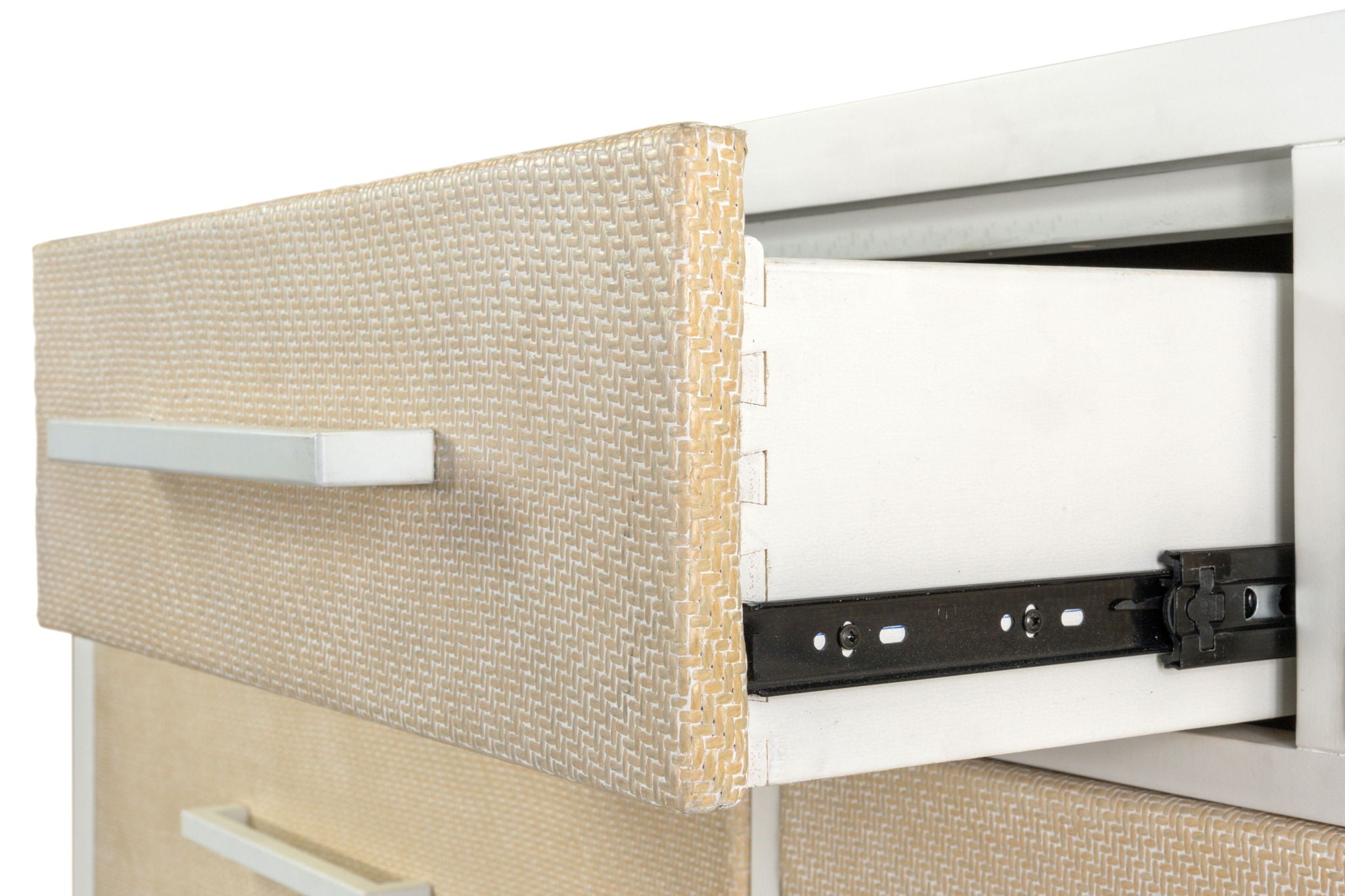Miramar - 7 Drawer Woven Dresser - Sand / Stark White
