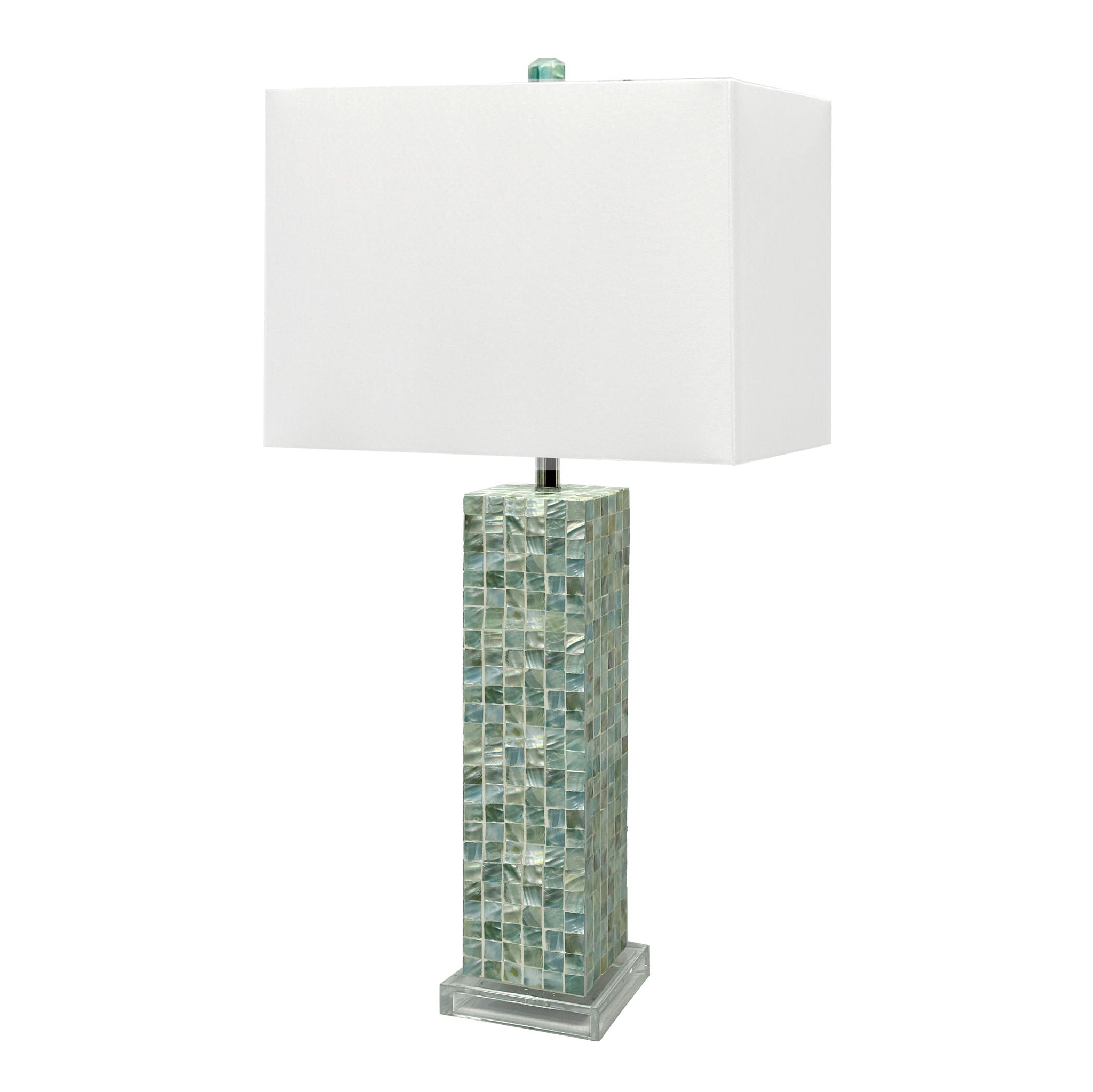 Aqua - Mother Of Pearl Table Lamp (Set of 2) - Aqua Shell