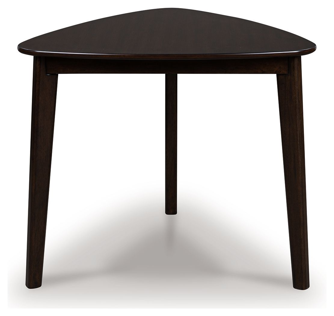 Shorbyn - Triangle Dining Room Table - Merlot