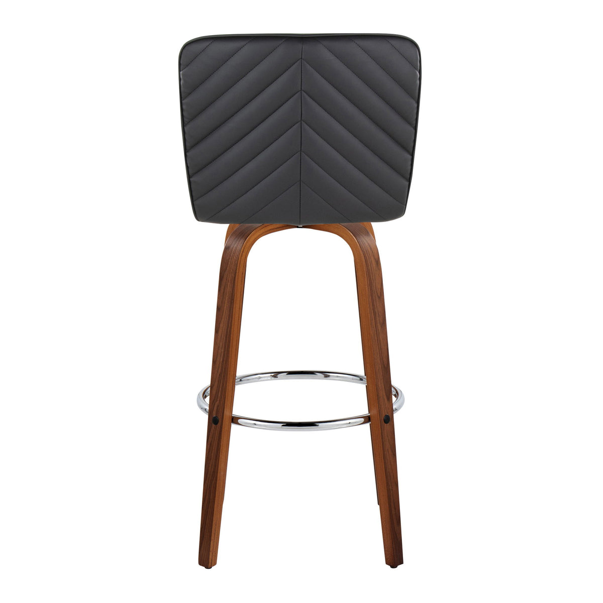 Henry - Contemporary Fixed Height Barstool With Swivel With Round Footrest (Set of 2)