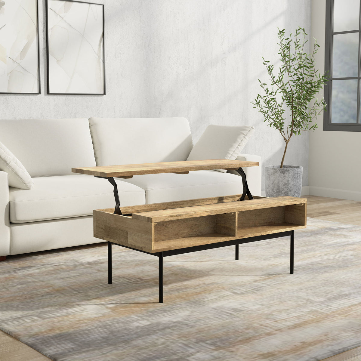 Reeves - Lift Top Coffee Table - Natural