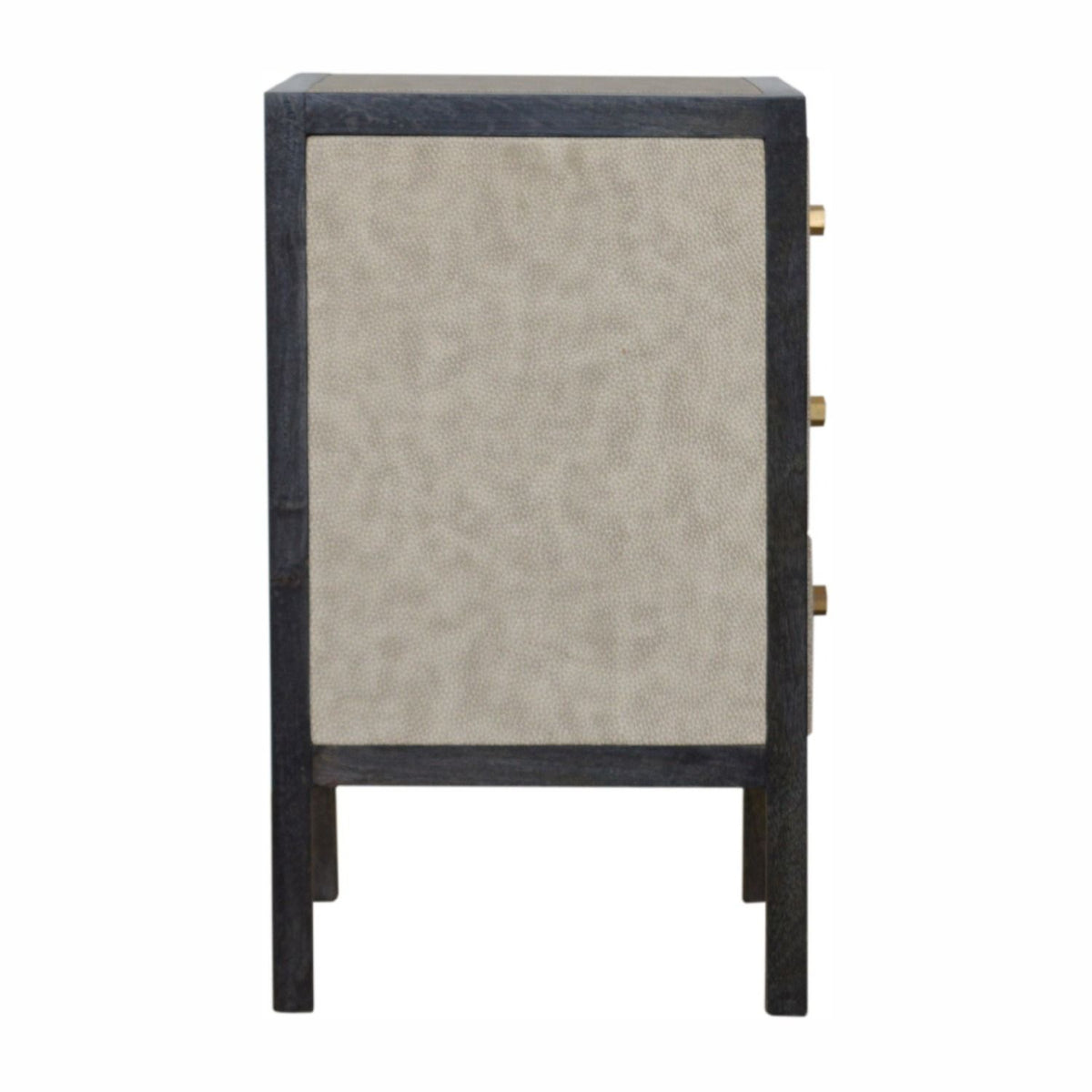Nightstand, 3 Drawer - Black