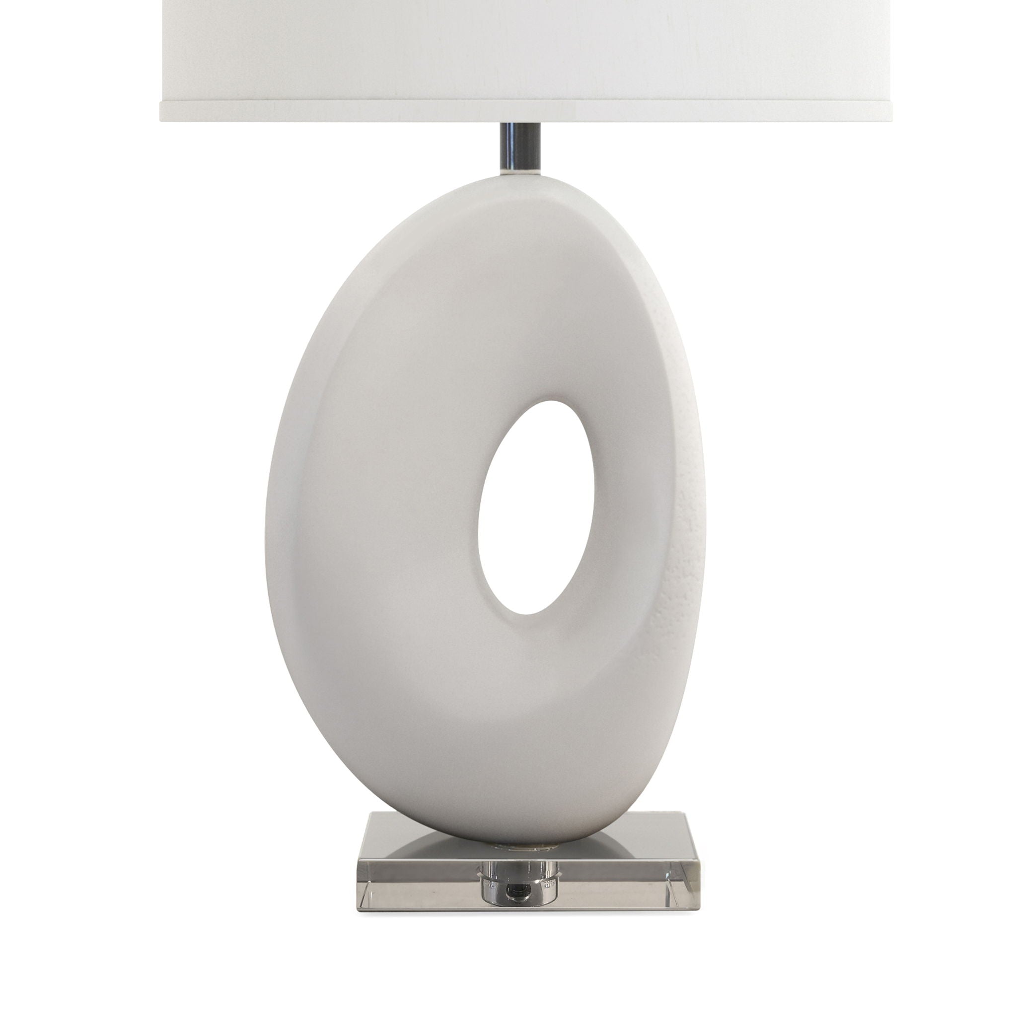 Eva - Resin Table Lamp With Organic Shape And White - White