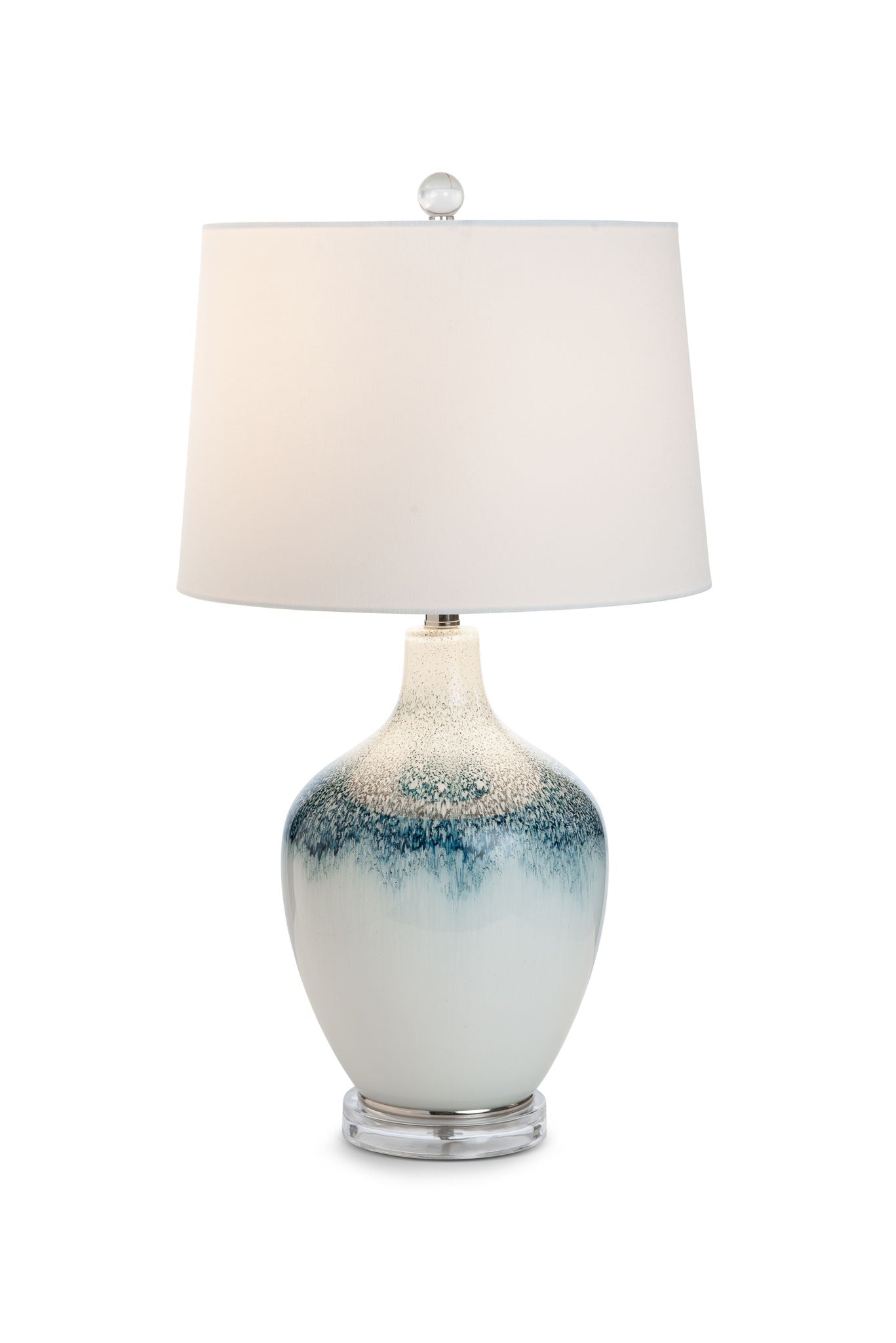 Coast - Glass Table Lamp (Set of 2) - Blue / White