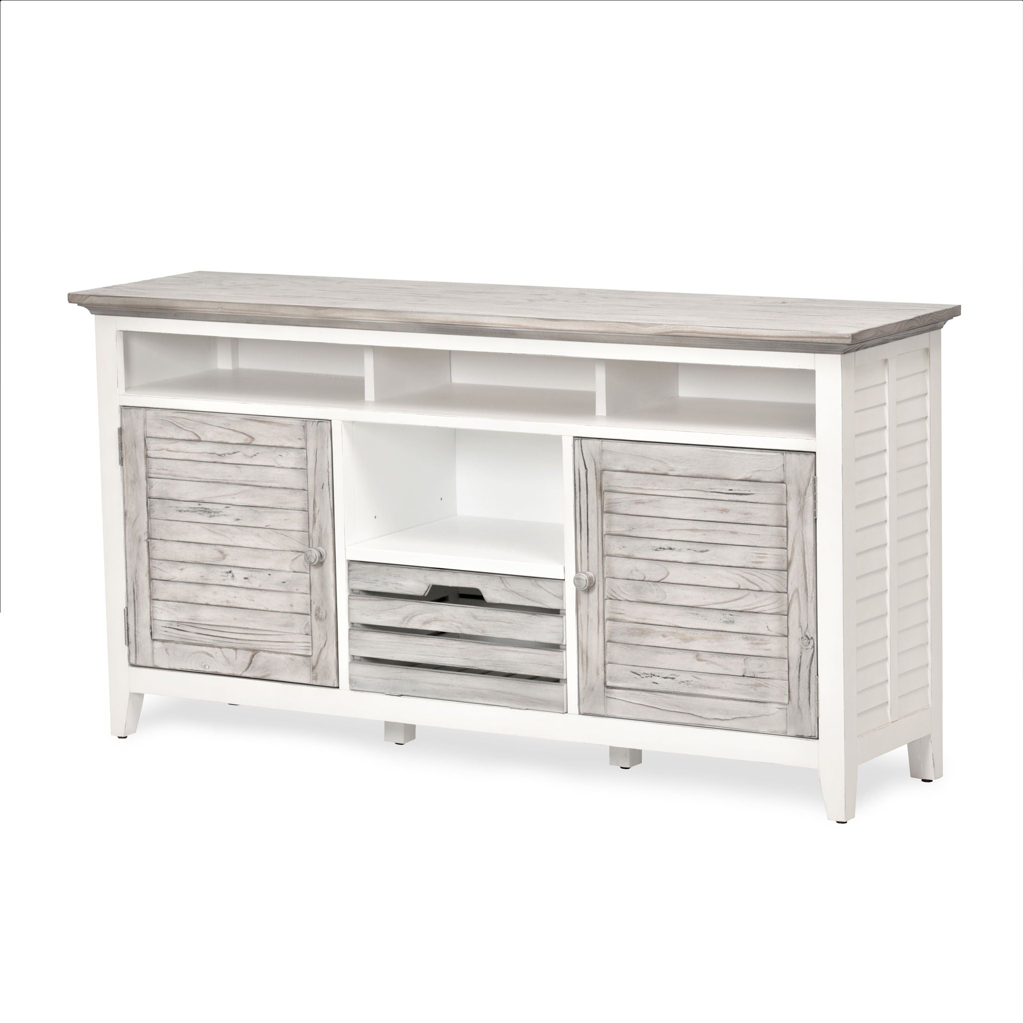 Islamorada - Entertainment Center - Dapple Gray / Blanc