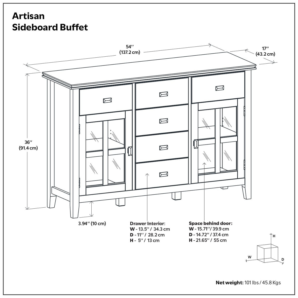 Artisan - Sideboard Buffet - Brown