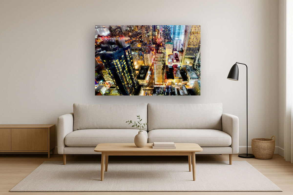 Temp Glass With Foil - City Scape - Light Brown