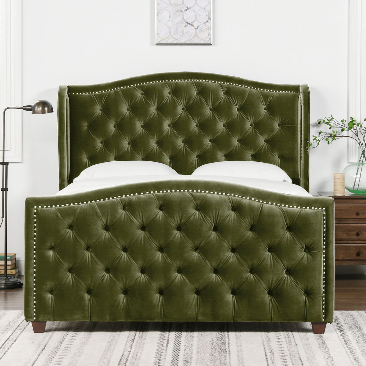 Marcella - Upholstered Shelter Headboard Bed